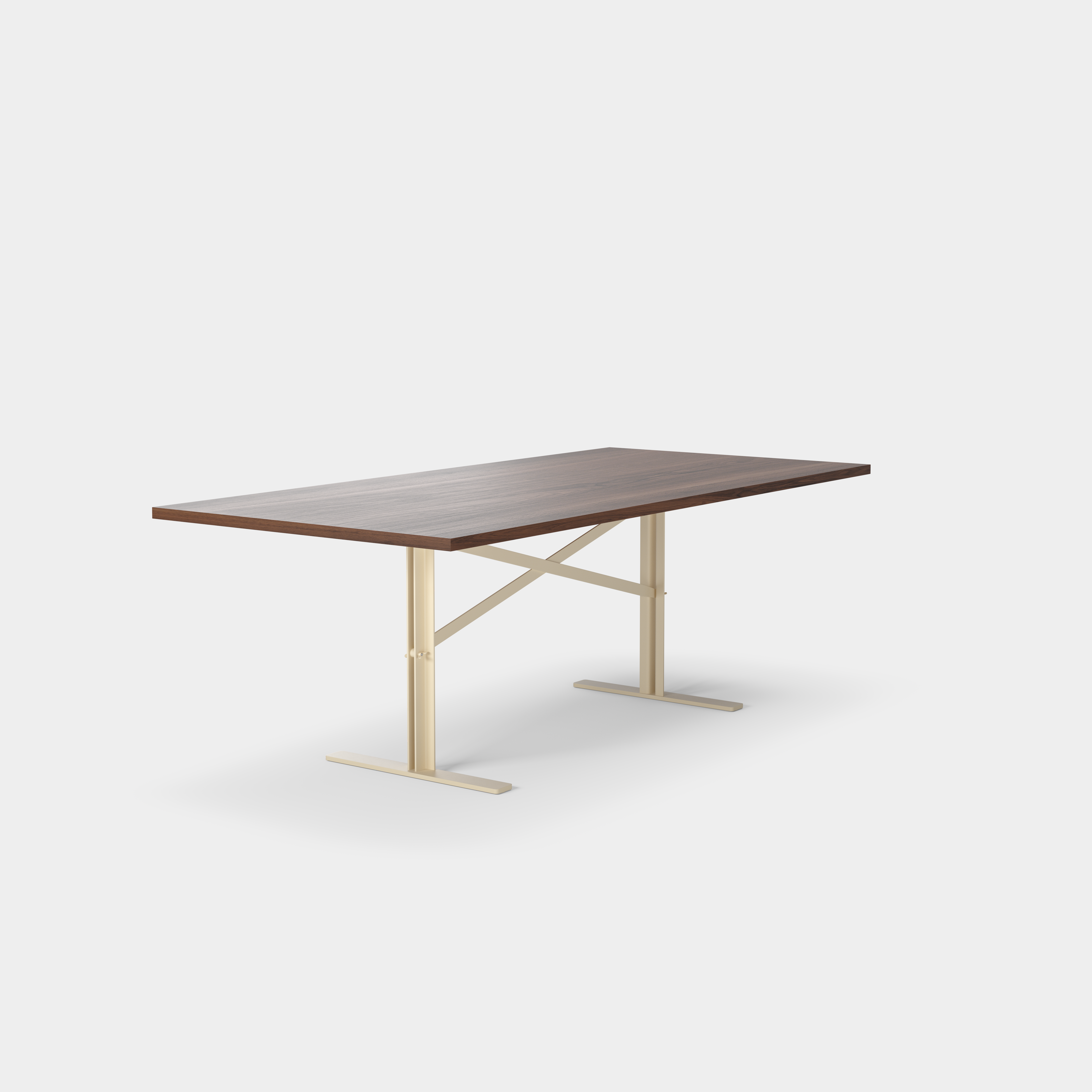 Ferric Table 2500×1000 – Walnut – Ivory