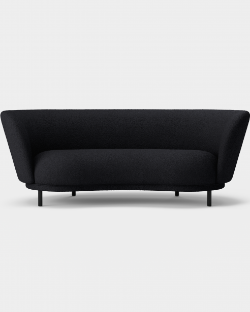 dandy 2 seater sofa BUTE STORR – COAL/BLACK STAINED OAK