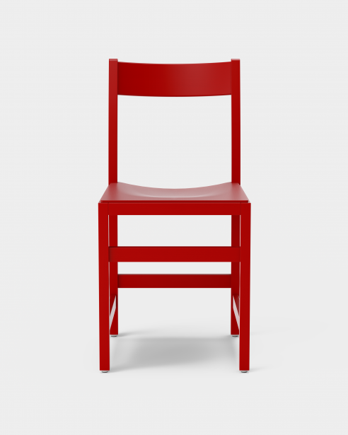 WAITER CHAIR RED PAINTED BEECH