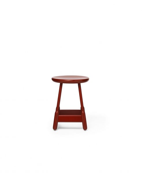 albert stool red painted beech