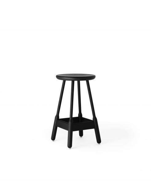 albert bar stool black stained oak(high)