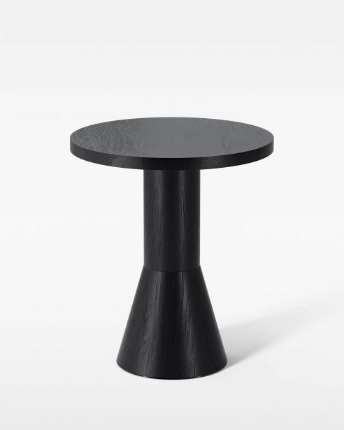 draft side table h580 black stained oak