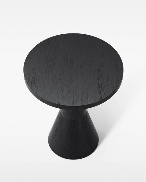 draft side table h580 black stained oak