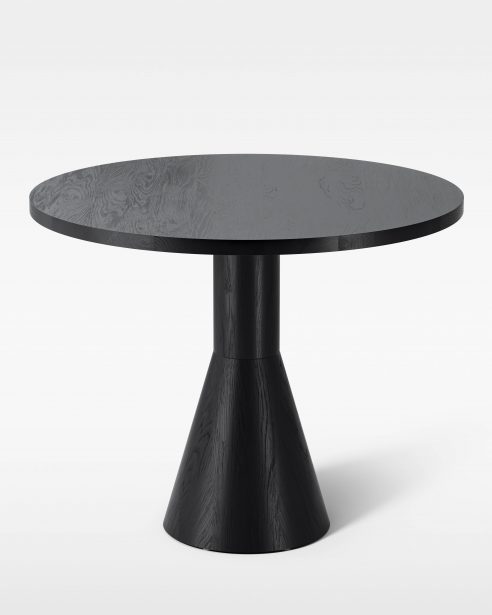 draft dining table BLACK STAINED ASH