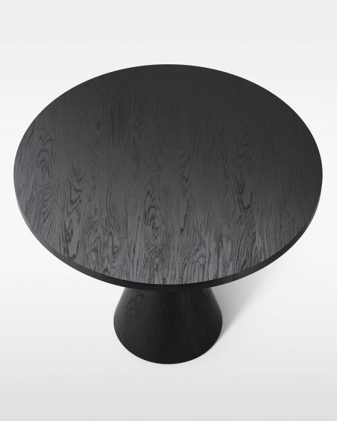 draft dining table BLACK STAINED ASH